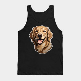 Cute Golden Retriever Dogs - Funny Golden Retriever Dog Tank Top